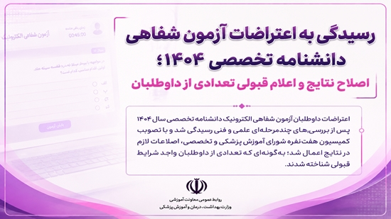 file_0000000082a081f4ac85b01a3bdb187dرسیدگی به اعتراضات آزمون شفاهی دانشنامه تخصصی ۱۴۰۴؛ اصلاح نتایج و اعلام قبولی تعدادی از داو 